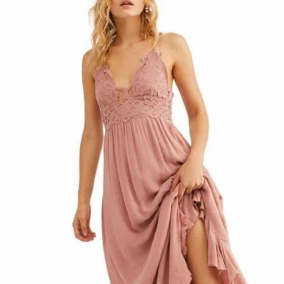 Free People Adella Slip Maxi Dress s - Picture 8 of 9